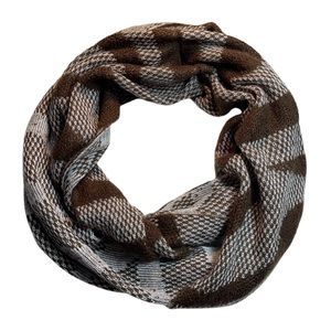 ivanka trump infinity scarf in brown and white